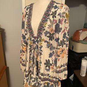 Free People floral top size 10